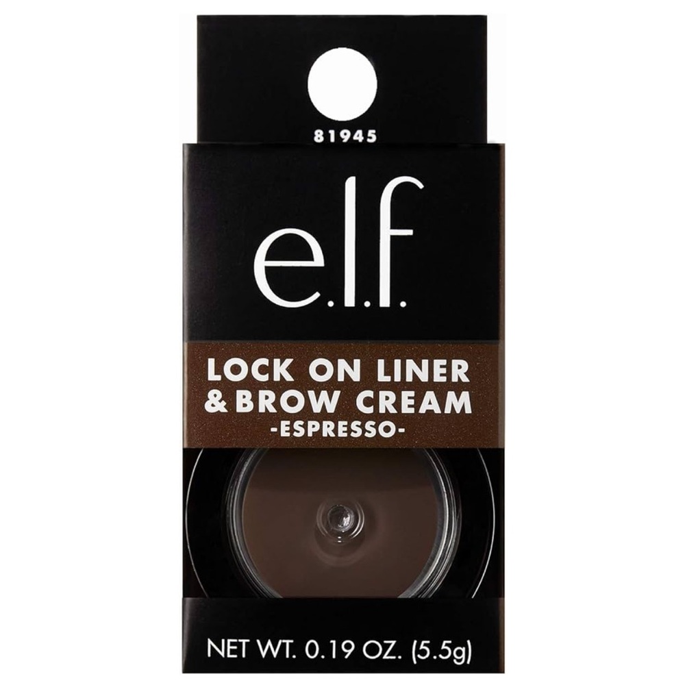 e.l.f. Lock On Liner And Brow Cream, Lines Eyes & Defines Eyebrows, Espresso